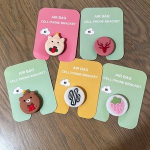 Cute Cell Phone Grips Cell Phone Brackets (set of 5)